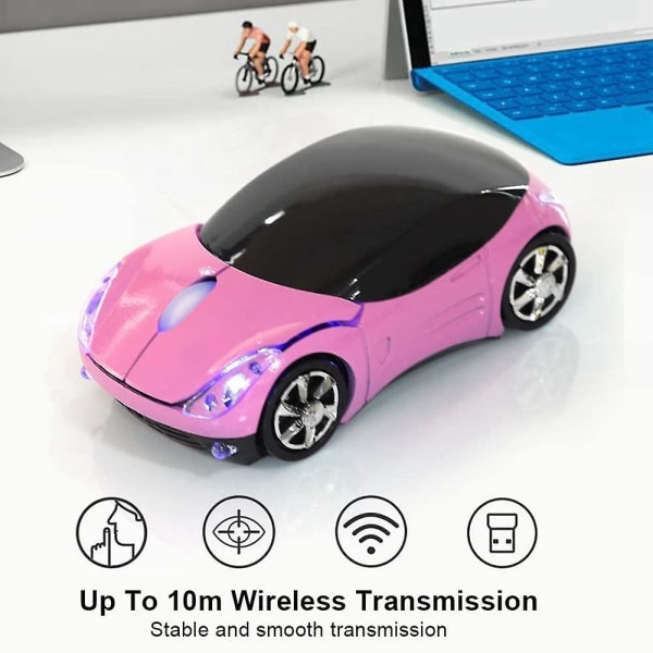 Langaton hiiri lapsille, 2,4g langaton hiiri USB vastaanottimella, langaton auton hiiri Optinen Bluetooth hiiri 1600dpi kannettavaan tietokoneeseen, tabletti-pelitoimistoon