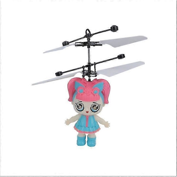 Leksak Induktionsflygplan Flygande Helikopter Snabbdrönare Leksaker BLÅ COD KK5555-Bra Robot