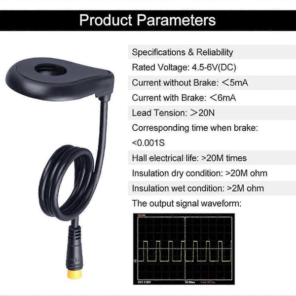 Sykkel Kraft Pedalassistent Sensor Venstre PAS Elektrisk Sykkel Pedalsensor Verktøy