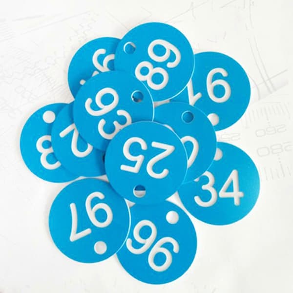 Nummererte merkelapper Klesmerker Kleshenger Kontorindeks Forsyning 1-100 Nummer