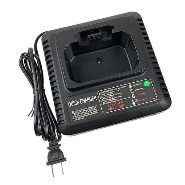 Erstatningslader for Black and Decker 40V LCS36 LCS40 Kompatibel med Black+Decker 36V/40V litiumbatteri