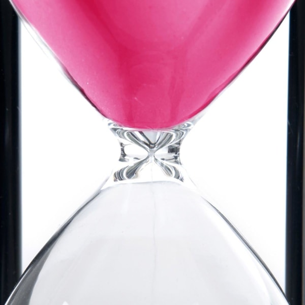 60 minutters timeglass, tresandtimer, egnet for studier, spisestue, kontor, stue Pink,black