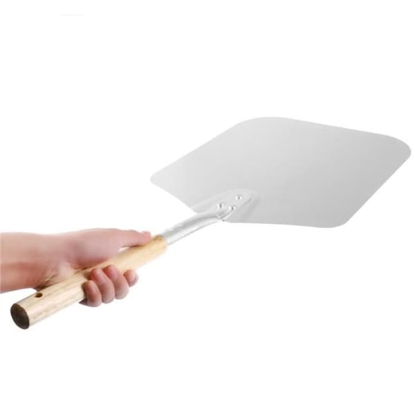 Pizzalapio – Alumiini – 66 cm – Puukahva – Hopea ja puunväri