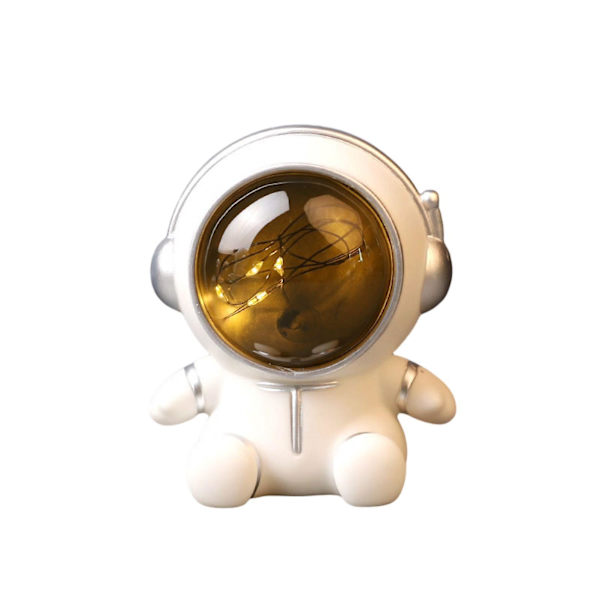 Astronaut Spargris Rymdman Nattlampa Dubbel Användning Sparbössa Prydnad Stor Kapacitet Pojkar Flickor Spargris Pengar Box S White