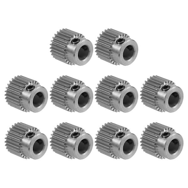 10 st Extruderhjulväxel 3D-skrivardelar 36 Tänder Växel Rostfritt Stål Extruderhjul för -10, -10
