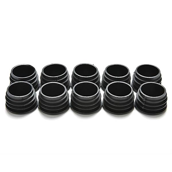 10 kpl Mustaa Muoviset Tyhjäpäät Päätykannet Pistoke Tulppa Pyöreälle Putkelle Hfmqv 28mm