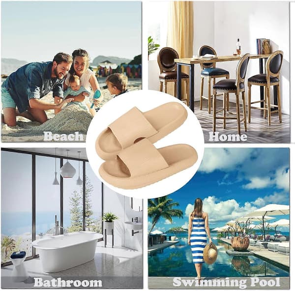 Sliders Dam Herrtofflor Pooltofflor Sommar Flip Flop Dusch Badkudde Sliders Tofflor