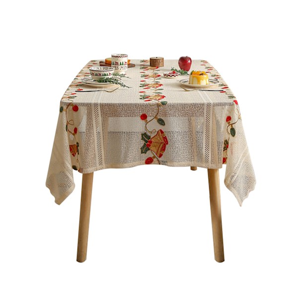 Juleduk med brodert blonder 140x100/140x200/140x240/140x330cm valgfri Vinterfest rektangulær egnet for juledekorasjon 140*305 Four-leaf clover