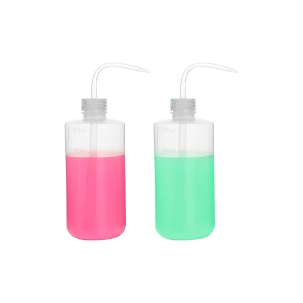 2-pack 500 ml klämflaskor i plast med smal öppning i LDPE, klämvattenflaska, 500 ml