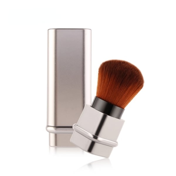 1 förpackning löst puder foundation sminkborstar Mini infällbara Gold