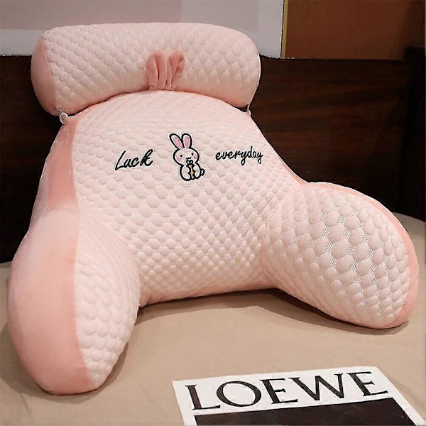 Läsdyna för säng Ryggstöd Ländryggsstöd Armstöd Kudde Lounger Pad Pink A