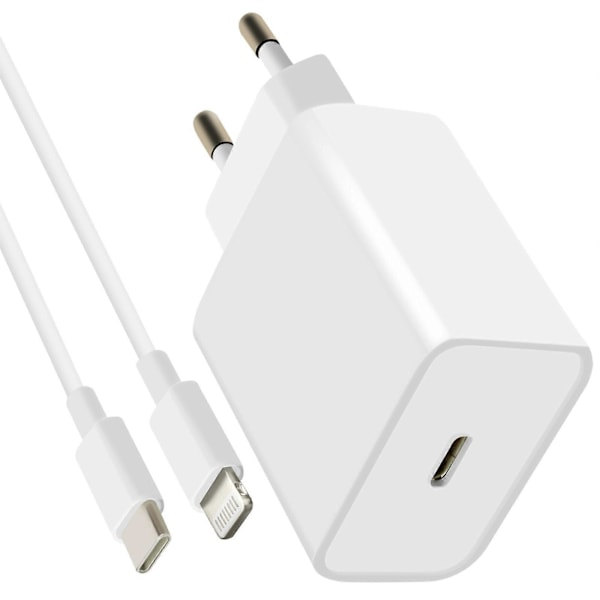 Ultra Rask 20W iPhone Lader USB-C til Lightning-kabel