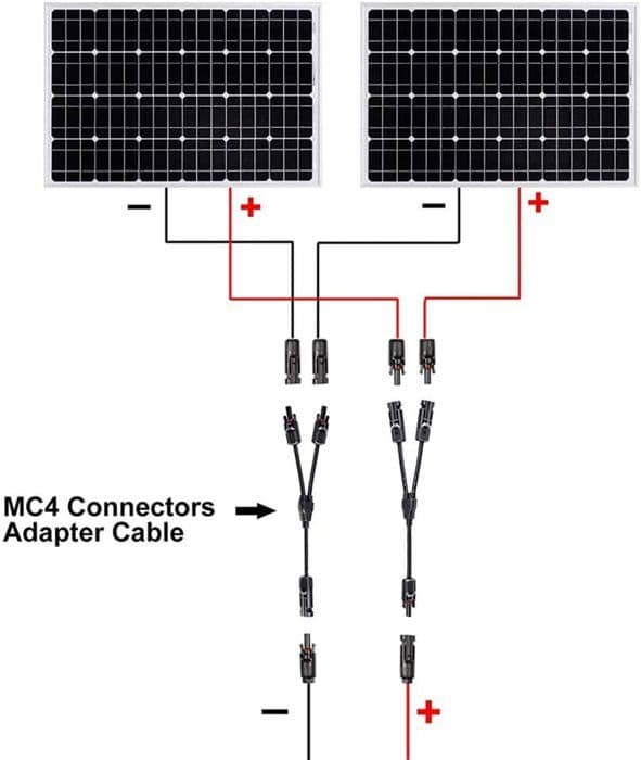 1 par professionell MC4 solpanelkabelkontakt, MC4 Y-grenkontakt MFF/FMM