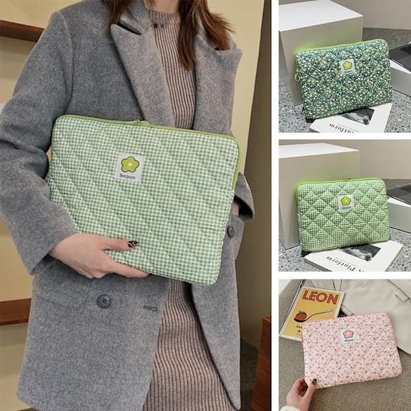 Laptop Sleeve Taske Foringspose 14 TOMMER GRØN TERN GRØN TERN 14 tommer Grøn Plaid