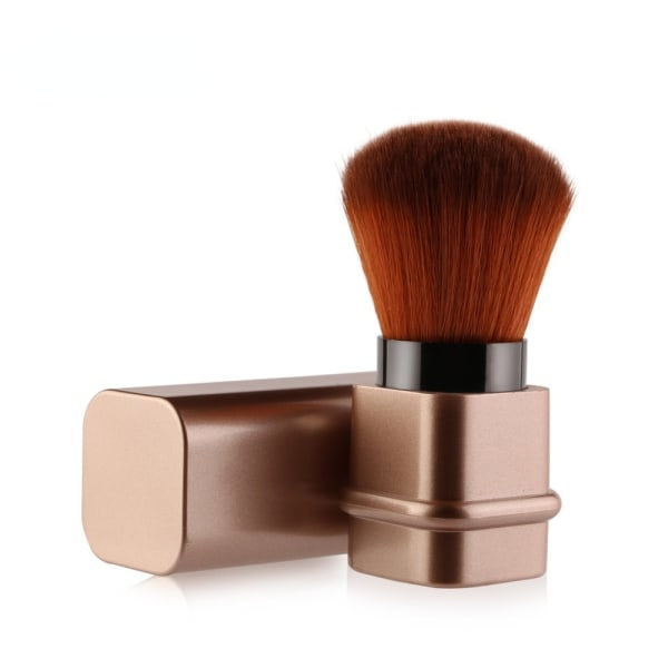 1 förpackning löst puder foundation sminkborstar Mini infällbara Silver