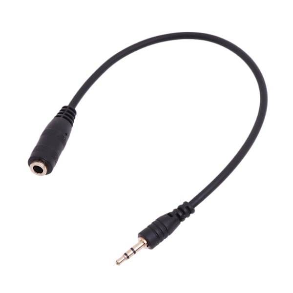 2,5 mm Han til 3,5 mm Hun Stereo Audio Jack Adapterkabel til Hovedtelefon 20 cm straight peen