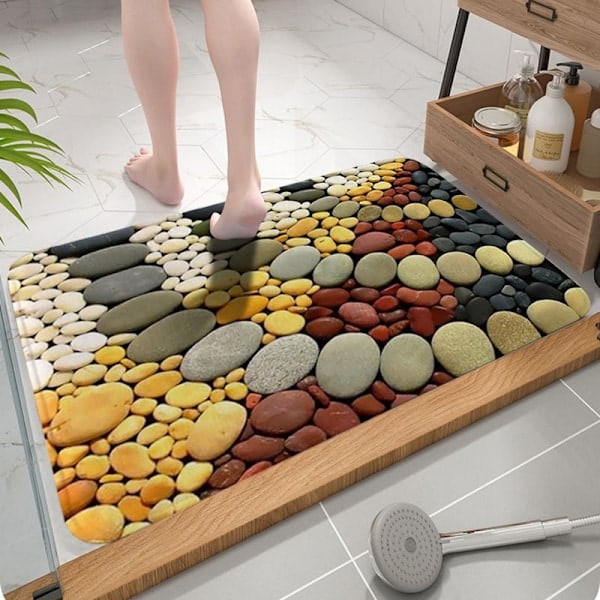 Färgglad Badrumsmatta Köksmatta Hallmatta Dörrmatta Halksäker Matta Absorberar Vatten Köksmatta Badrumsmatta 50*80cm