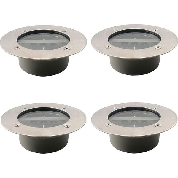 Udendørs solcellelamper, 4-pak 3 LED-spotlights, solcellehavelamper, IP65 vandtætte, dekorative plænelamper til sti, terrasse, have, indkørsel