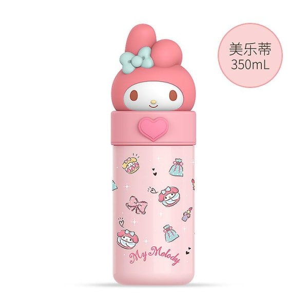350 ml koreansk stil Sanrio termoskrus Kawaii My Melody Kuromi Cartoon Sports Vannflaske Kaffekopp Barn Vannflaske Present My melody