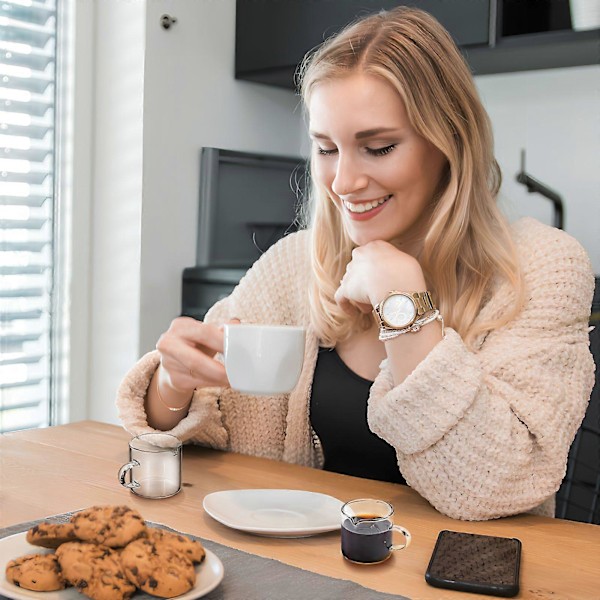 2 stk. Espressokopper Glas Tekop Glas Kaffekrus Klar Lille Glaskande Glas Espresso Krus Sirupkander
