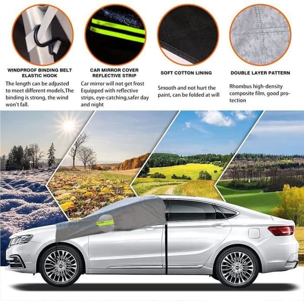 Vindrutskydd - TANDE - SUV - 230×145 cm - Aluminium PE/Bomull/Non-woven tyg - Alla årstider