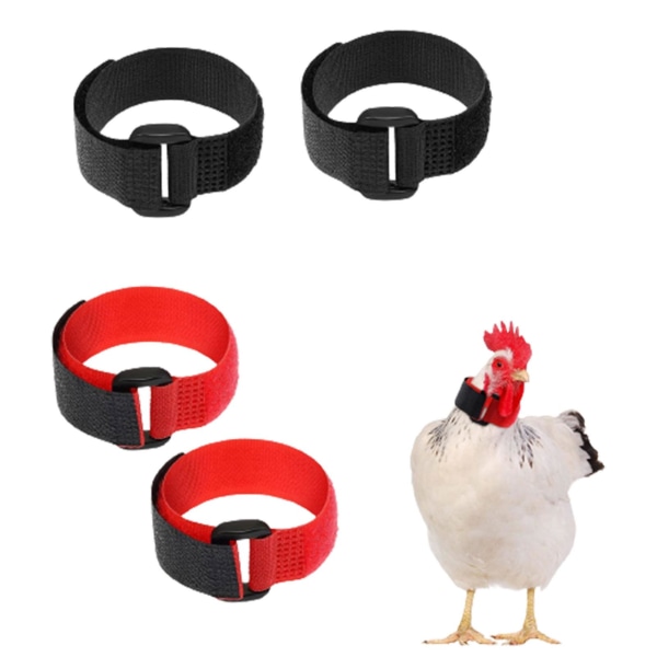 4 st Cock Noise_free Halskrage Håll tupparna tysta halskrage För Farmhouse Rooster Supplies