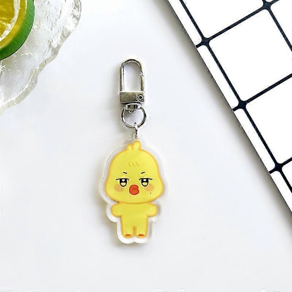 10CM Pop-up Store Dockdocka Nyckelring ANITEEZ Cartoon Söt Plysch Hänge Nyckelring Väska Tillbehör Kpop Yunho Yeosang Fans Presenter keychain F