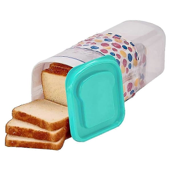 Transparent Brödlåda Plast Förvaringsbehållare för Toast med Lock, Bröd Crisper, Brödförvaringsbehållare, c