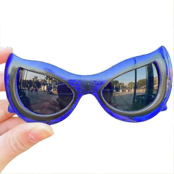 Spiderman Solglasögon för barn Sol UV-skydd för semester Marvel Spider Man Blue Grey Lenses