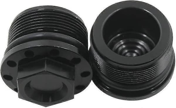 Motorcykel 39mm Anodiseret Gaffelrørsdæksel Bolt Sort 2 stk.
