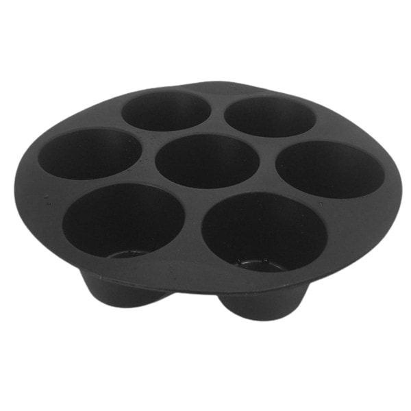Airfryer Form i silikon - Perfekt för 7 muffins! Svart