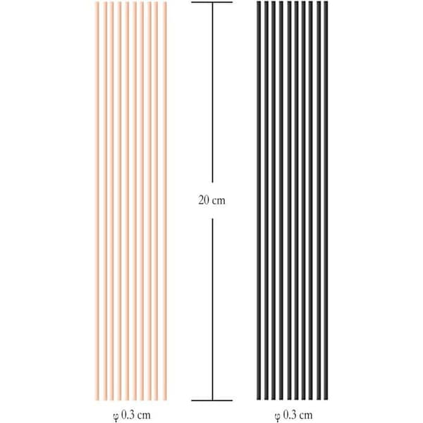 Pakke med 50 aromaterapi-fiberpinner, egnet for aromaterapi-diffusere for hjem, kontor, hotell og spa.