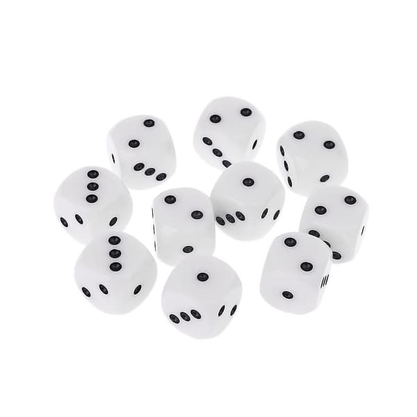 10 stk 16 mm D3 sekskantede terningperler for Dungeons & Dragon D&d Rpg Poly Desktop F