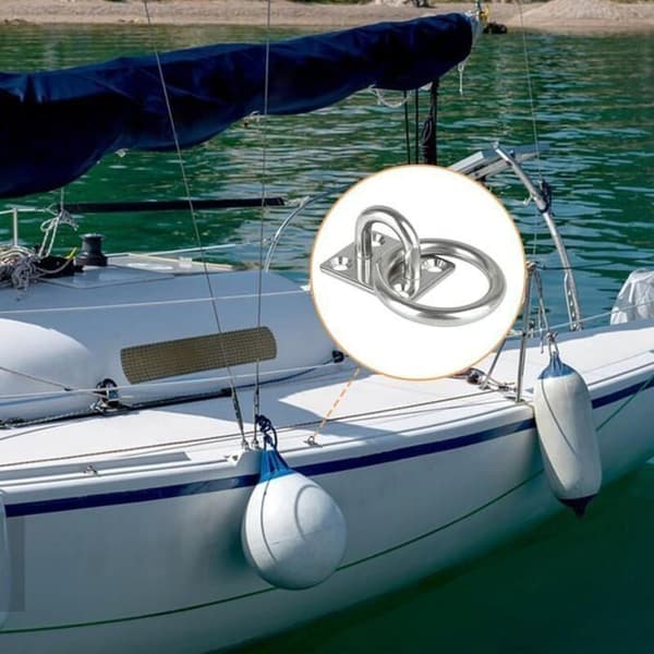 4-pak øjeplader, loftkroge, ankerkroge i rustfrit stål, 304 øjeplade til rigning