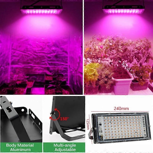 100W Kasvivalo Täyden Spektrin LED-valo kasveille, täyden spektrin LED-kasvivalo sisäkasveille, hydroponiset vihannekset ja kukat