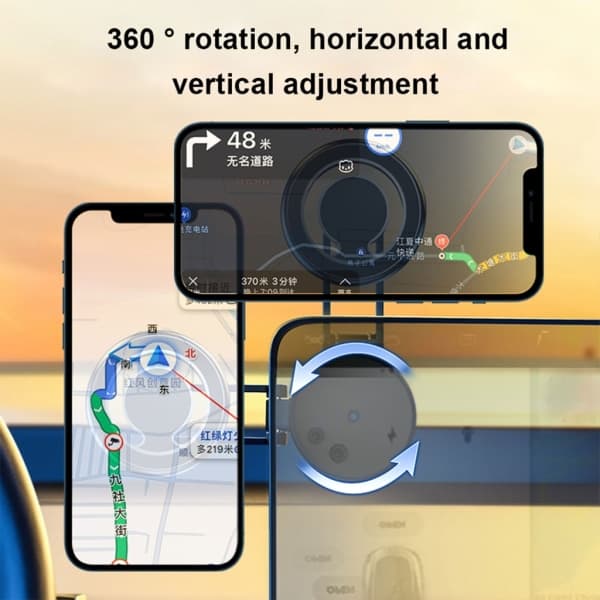 Mobiltelefonholder Bil Dashboard Mount Magnetisk stativmontering til Tesla Magsafe Sort