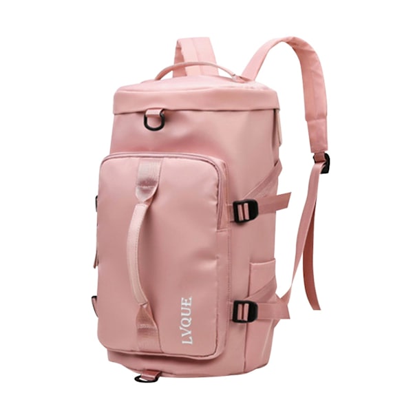Gym Bag for Kvinner Sports Duffel Bag Reise Ryggsekk Weekend Overnight Bag med Sko-rom Light Pink