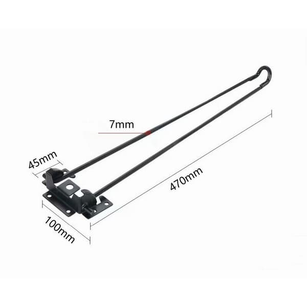 Set med 4 fällbara bordsben 47cm svarta hårnålsbordsben fällbara soffbordsben med skruvar