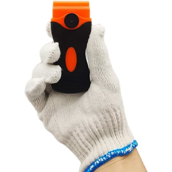 Klistremerkefjerner med skrape, 10 plastblader