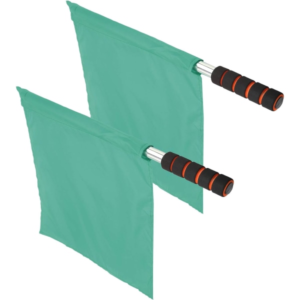 Sportsdommerflag, fodbolddommerhjørneflag, robuste, holdbare til fodboldfodboldhockeytræning (grøn)