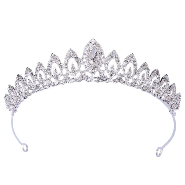 Krystal Bryllup Kvinder Krone Piger Rhinestone Pageant Tiara Hårbånd Prinsesse Dronning Hårtilbehør til Fødselsdag Prom Bryllup Brudebad Jul Mode