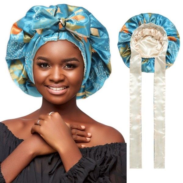 Satiinimyssy Silkeslen Satin Bonnet blue