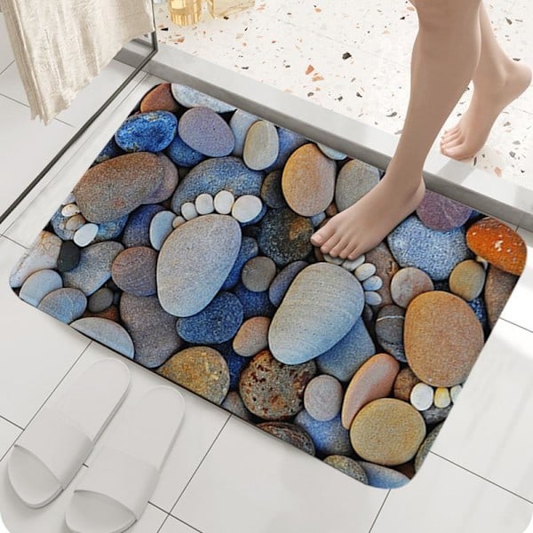 Färgglad Badrumsmatta Köksmatta Hallmatta Dörrmatta Halksäker Matta Absorberar Vatten Köksmatta Badrumsmatta 40*60cm