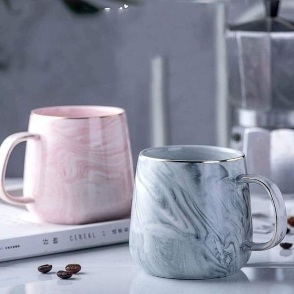 Porselens kaffekopp keramisk kopp marmor tekopp