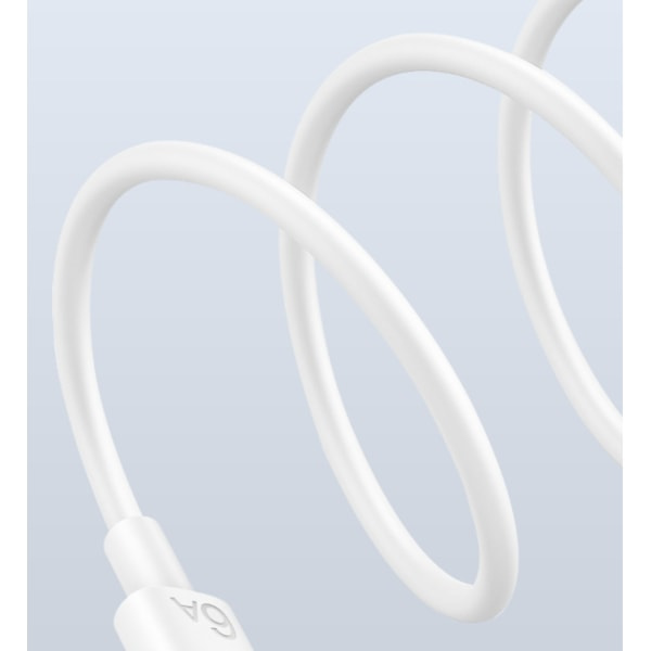 66W 6A Super rask USB-C ladekabel Hvit 1 m Hvit 1 m