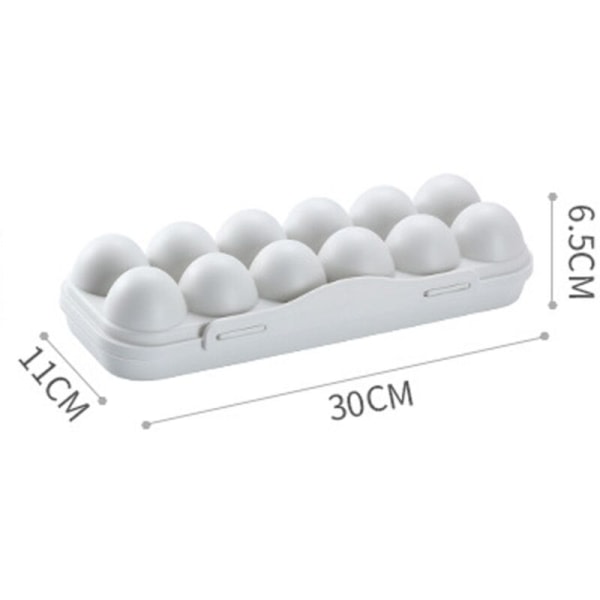 Egg oppbevaringsboks, 2 stk Egg boks Kjøleskap, Plast egg boks, Kjøleskap Egg holder, 12 egg oppbevaringsboks, for egg