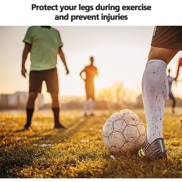 2 par Mini Pro fodbold skinnebensbeskyttere - unisex skridsikre fodbold skinnebensbeskyttere - Professionel og begyndervenlig - til fodbold og løb!