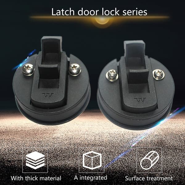 2\" Rund Låsbar Flush Pull Latch Udskiftningsplast til RV Marine Båd Southco Black