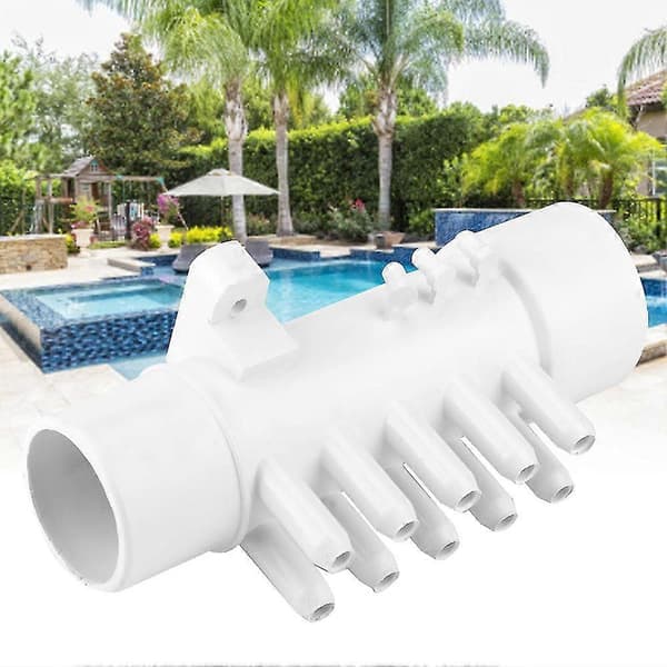 10 Port PVC Pool VVS-manifold, 1,5in/10mm, Hot Spring Badekar Swimmingpool Spa Tilbehør