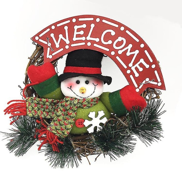 Snowman Grapevine Wreath, Santa Claus Front Door Wreaths